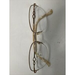 Tura Eyeglasses Frames R599 SIL Silver/Gold Titanium Crystals 53-17-140